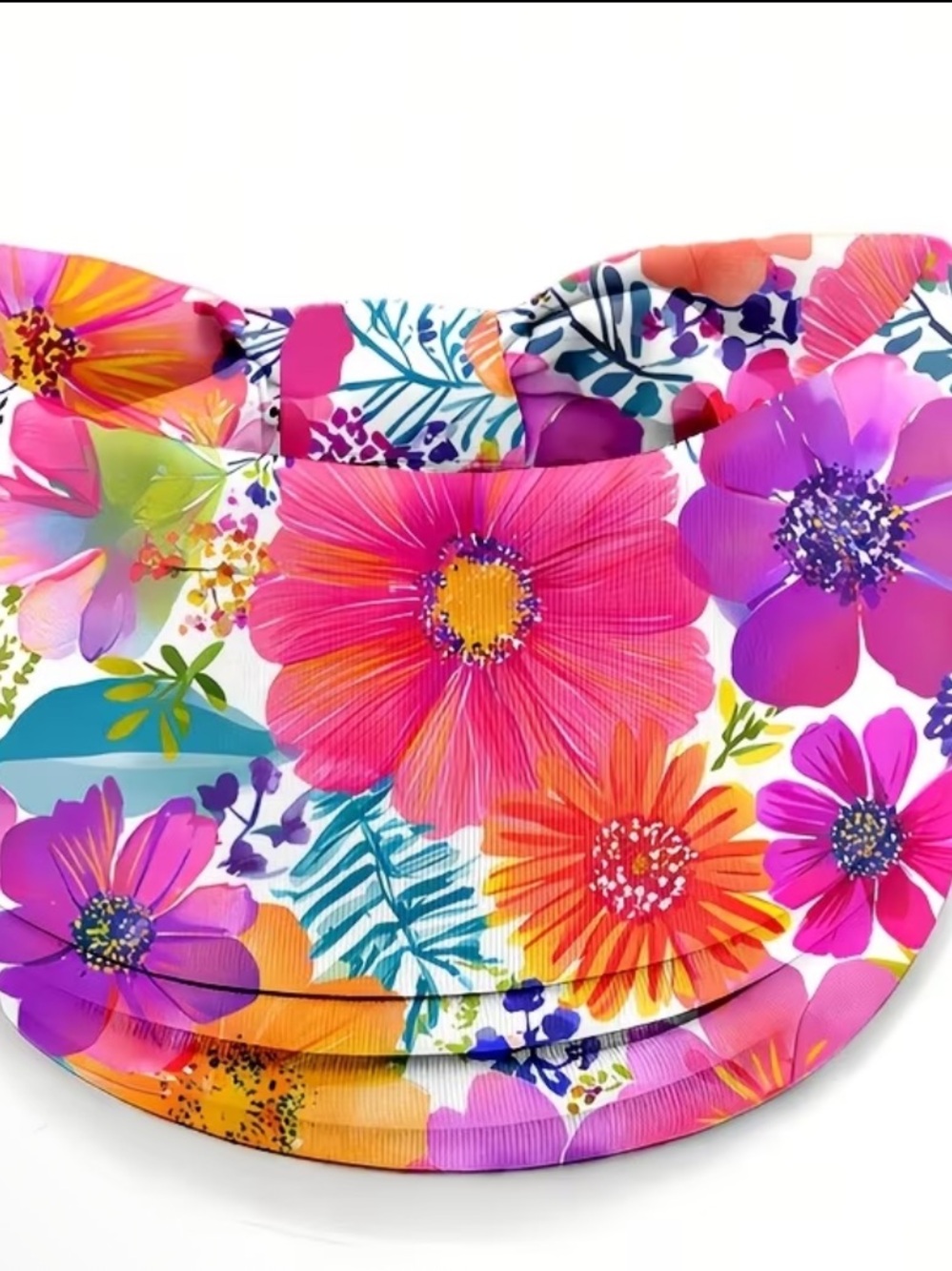 New Vibrant Floral Headband - Bright Multicolor Flowers